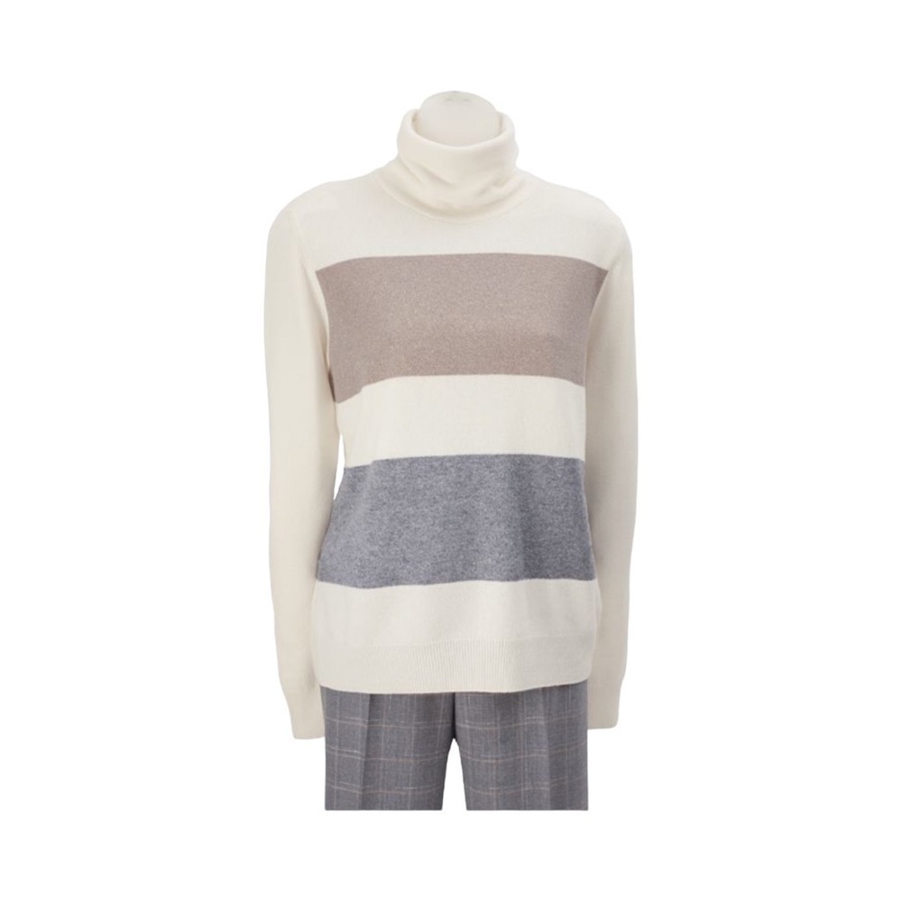 Peserico Color Band Turtleneck​​​​ EU Size 40/Size Medium Merino Wool​